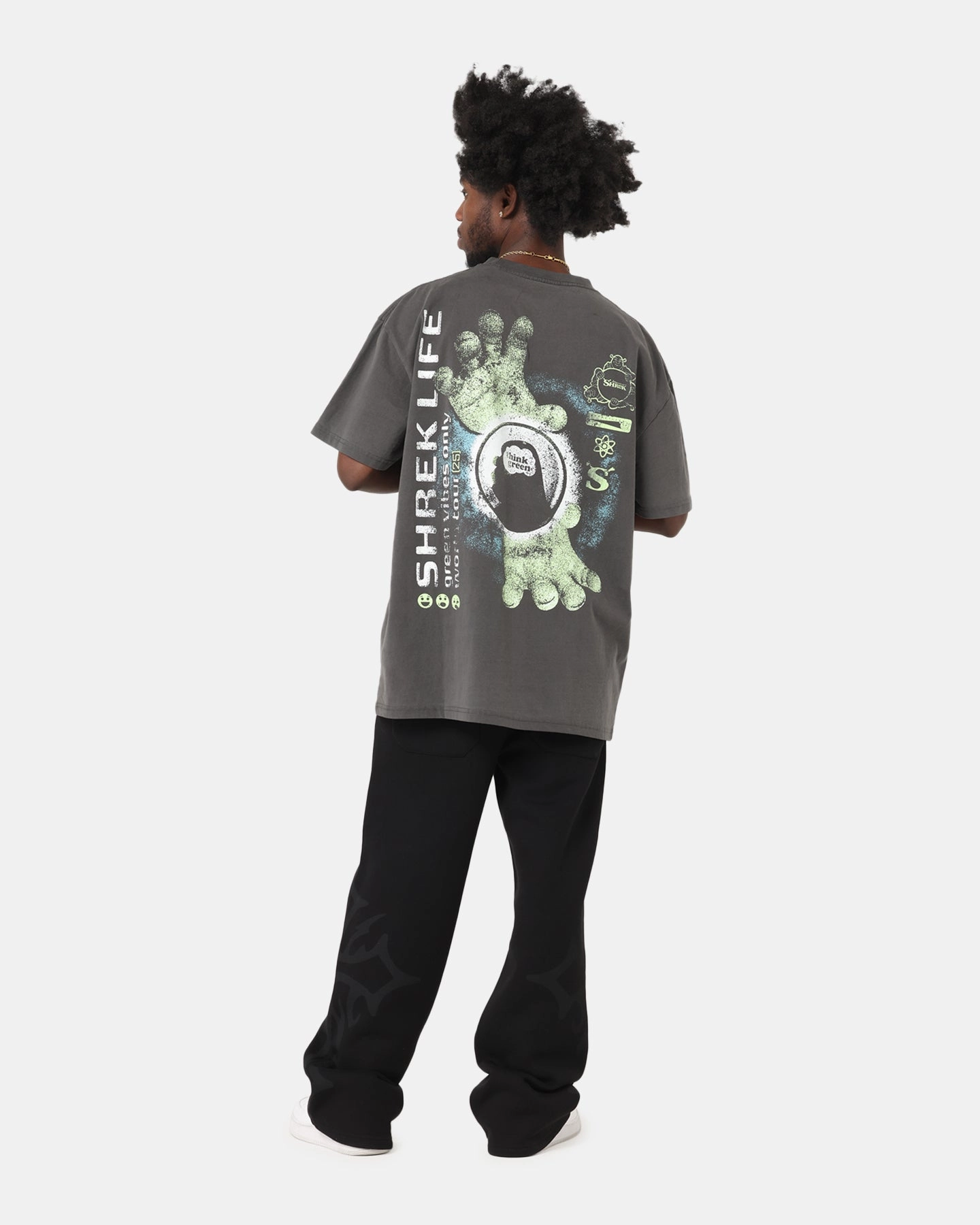 73 Studio X Shrek Rave Heavy T-Shirt Black Wash Flattering Cut