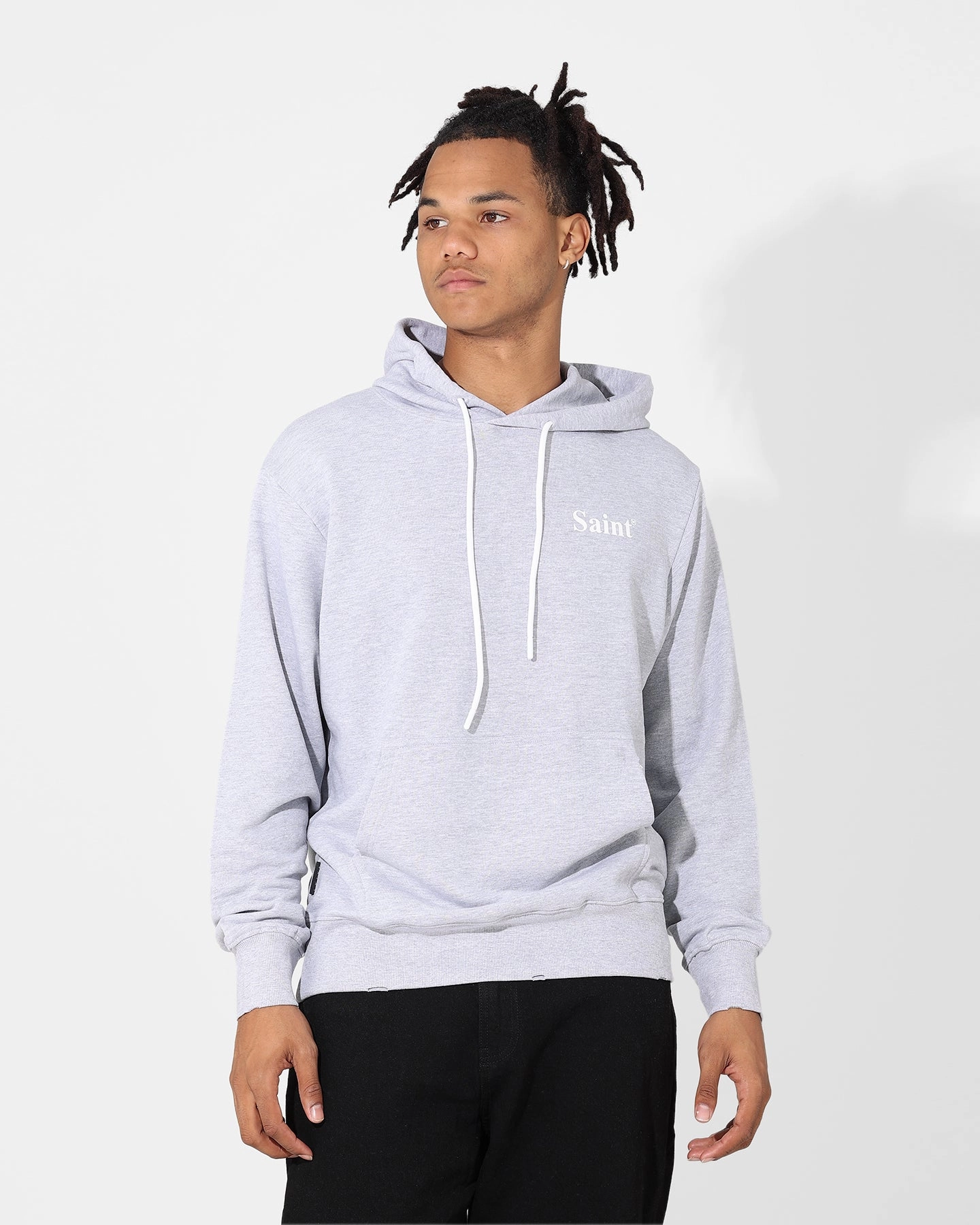 Saint Morta Classique Hoodie Grey Marle Slim Fit Cut
