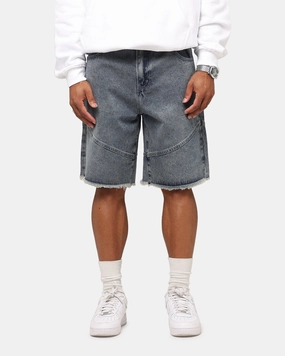 Saint Morta Armoury Baggy Denim Shorts Dirty Denim thermal fabric