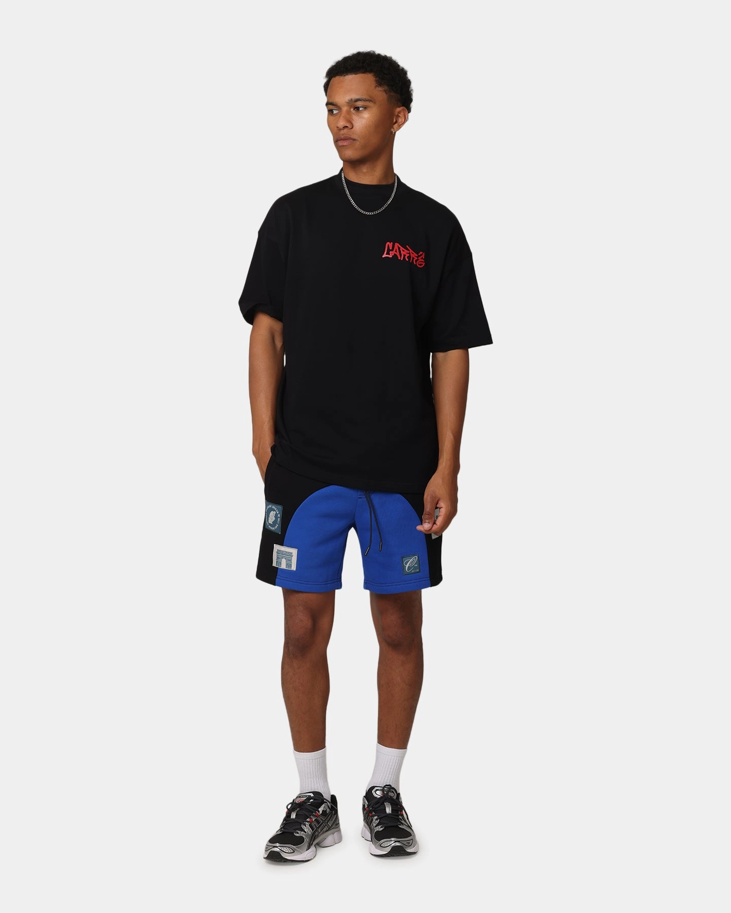Classic Cut Cozy Layers Carre Sonic Boxy T-Shirt Black