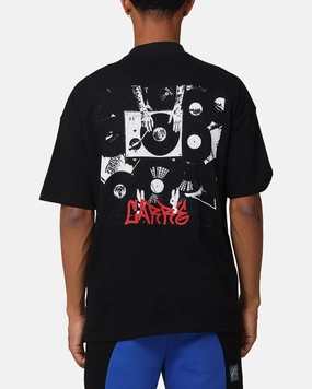 Sporty Appeal Breathable Style Carre Sonic Boxy T-Shirt Black