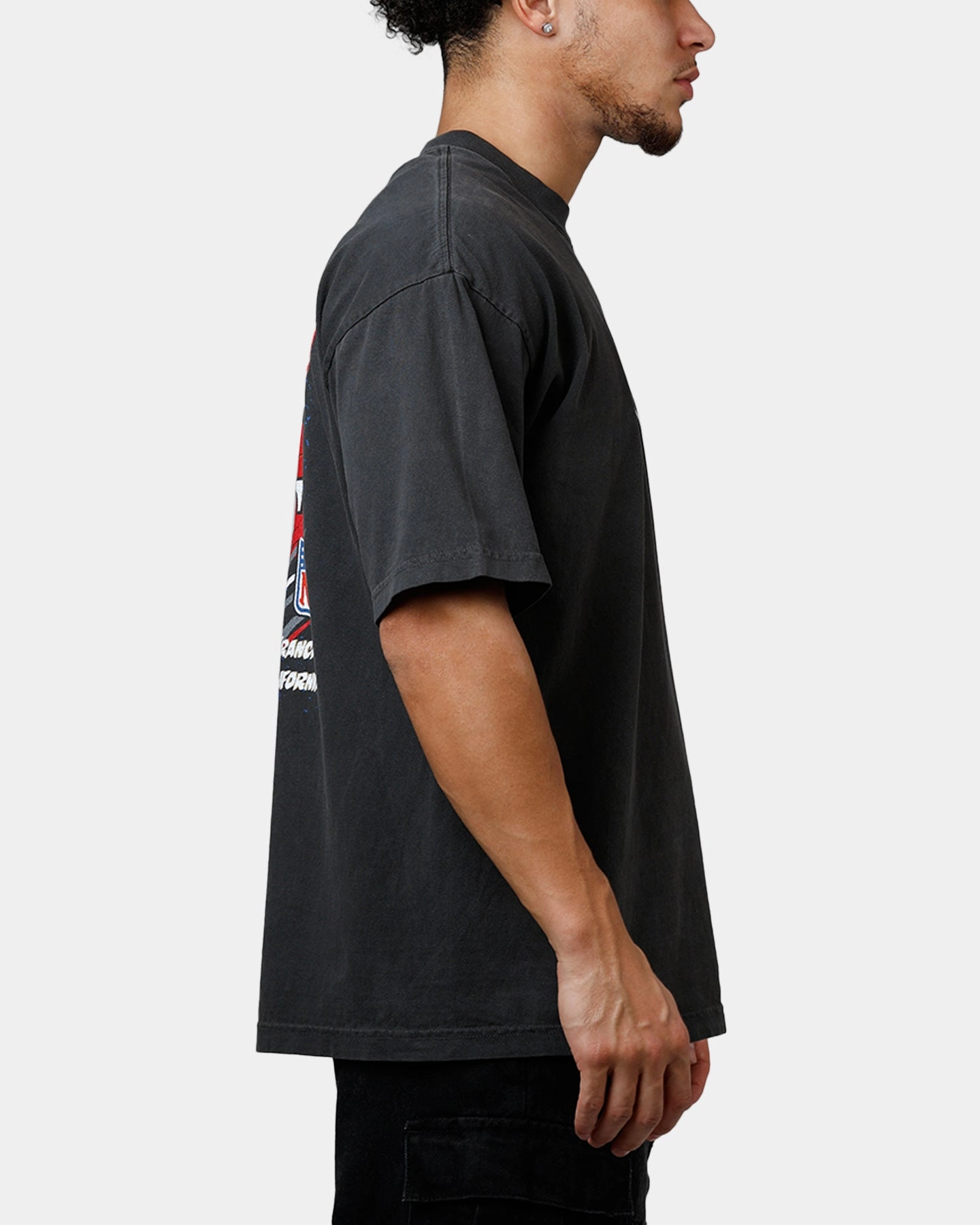Non Toxic Printing Mitchell & Ness San Francisco 49ers Alter Ego Vintage T-Shirt Faded Black