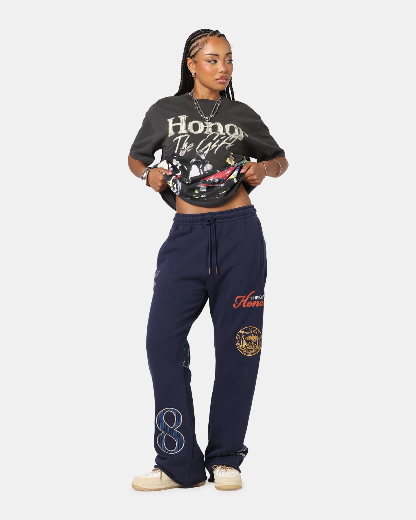 Honor The Gift 1988 Sweat Pants Navy Wear Resistant Fabric