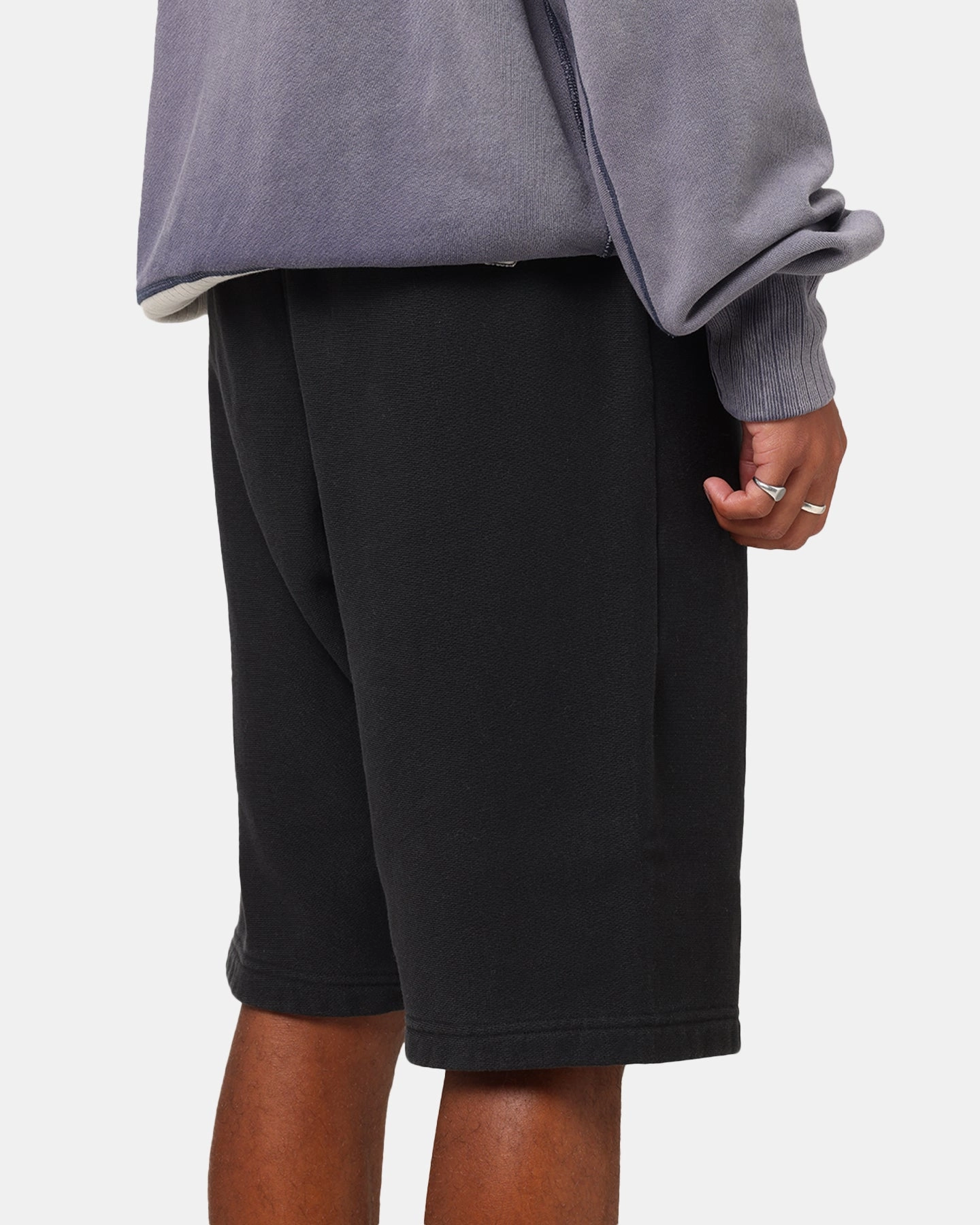 MultiPurposeUtility Comfortable Stretch Champion 50's RW Fleece Shorts Black