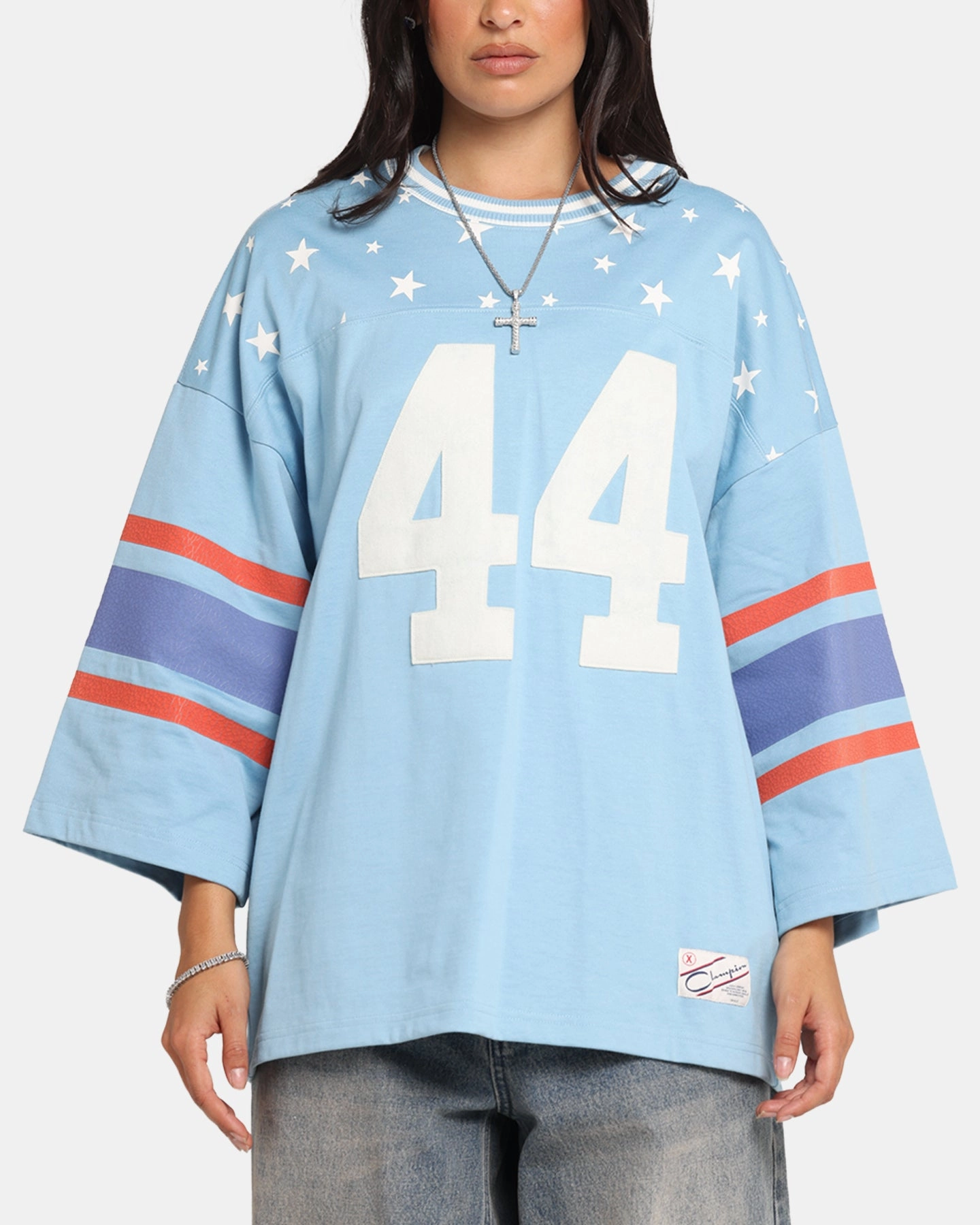 Soft & Smooth Champion 60's Football T-Shirt Pale Blue