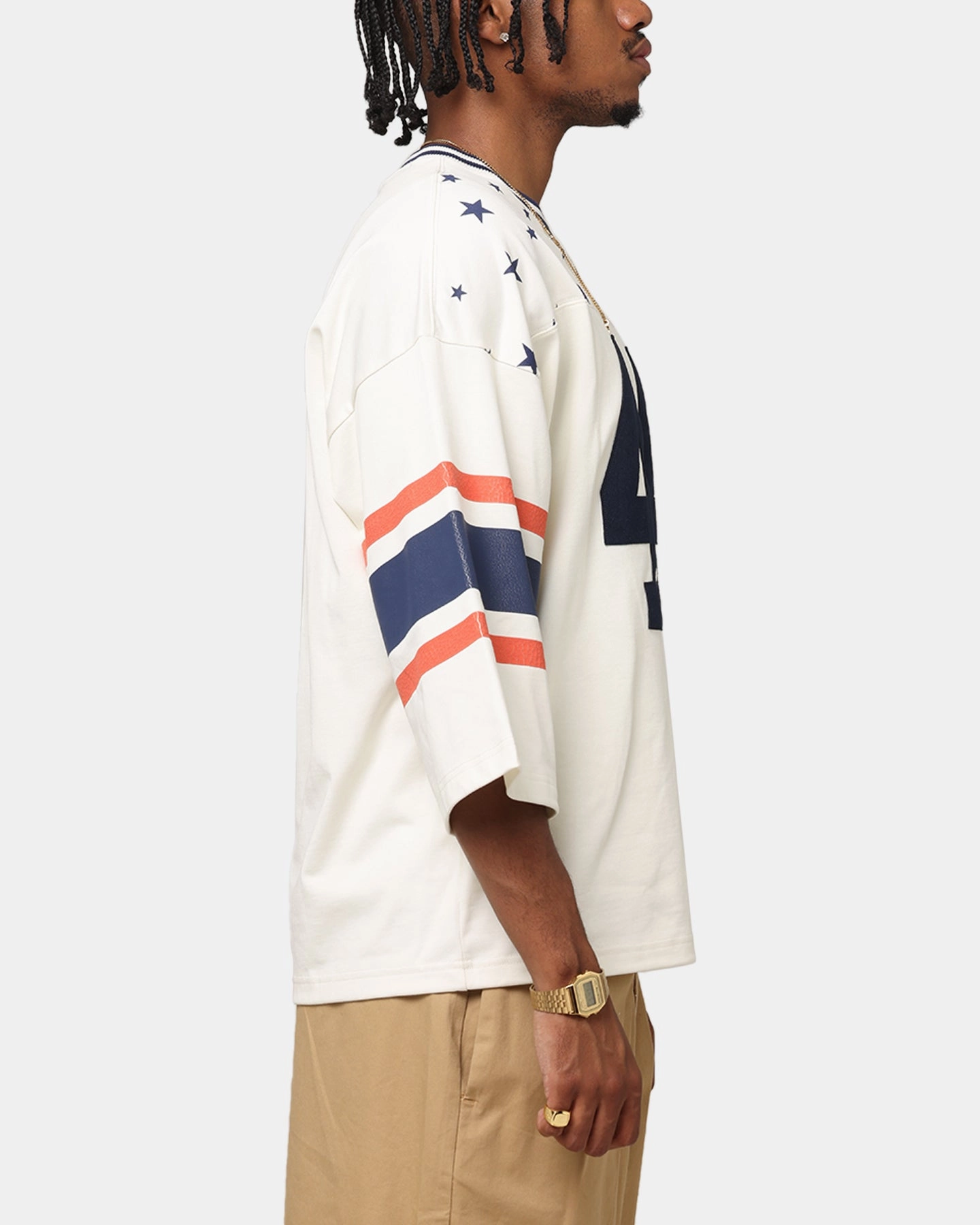 Champion 60's Football T-Shirt White print design Eco Friendly Production