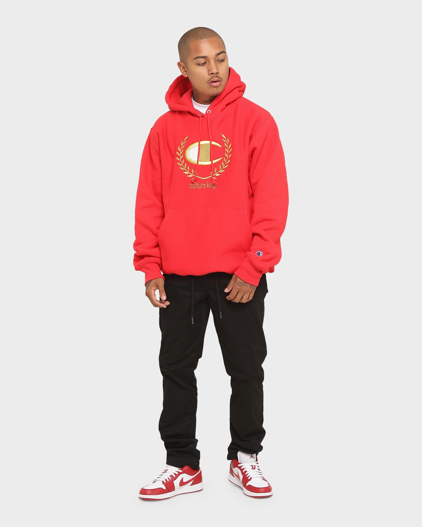 Active Lifestyle Champion Champion x Culture Kings Rev Weave Hoodie Red/Gold