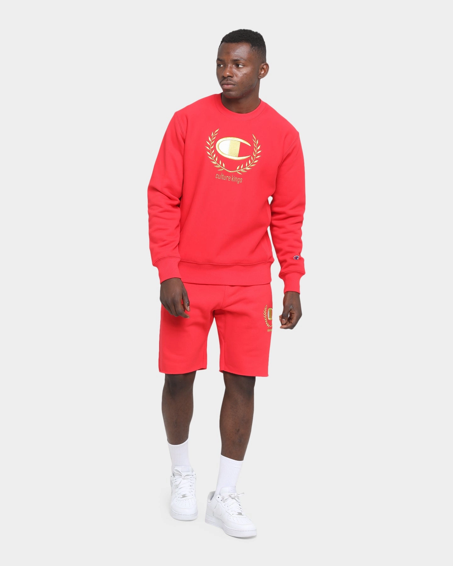 Versatile Wear Camouflage Pattern Champion Champion x Culture Kings Rev Weave Shorts Red/Gold