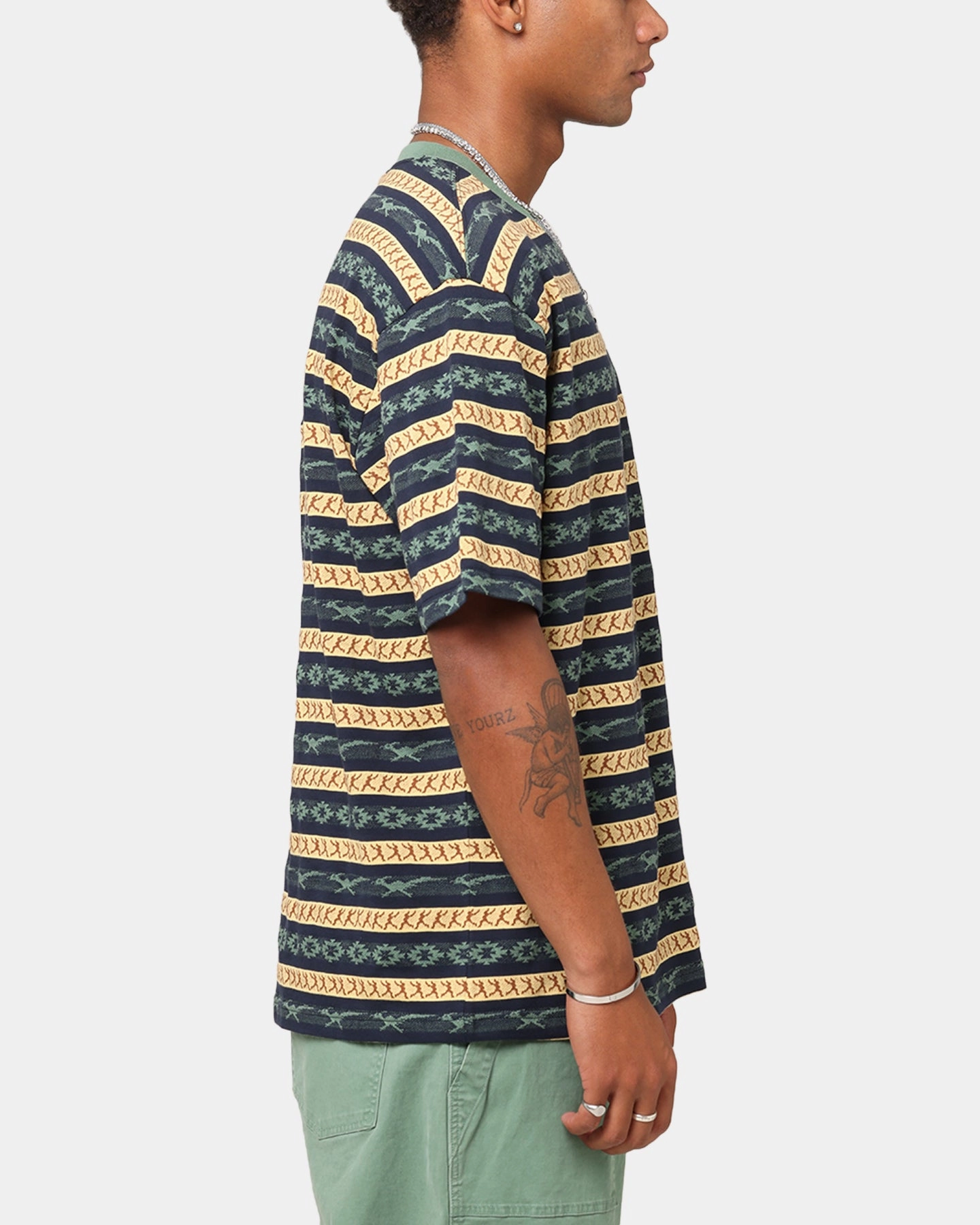 Modern Twist mix and match Champion Chimayo Jacquard T-Shirt Dark Green