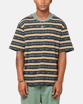 Soft and Flexible Easy Layer Champion Chimayo Jacquard T-Shirt Dark Green