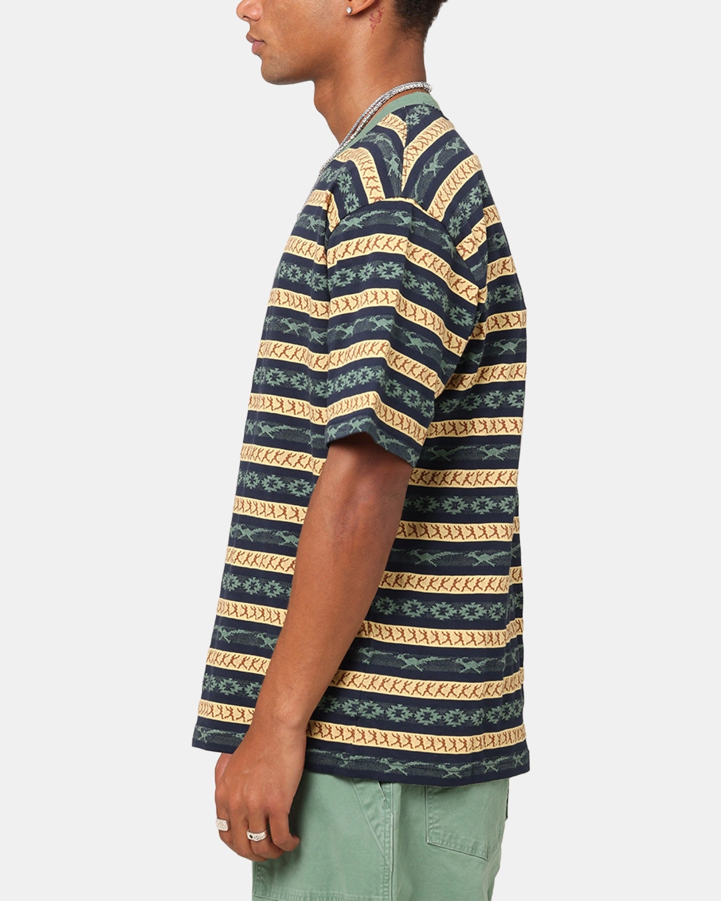 Relaxed Wearable Athletic Wear Champion Chimayo Jacquard T-Shirt Dark Green