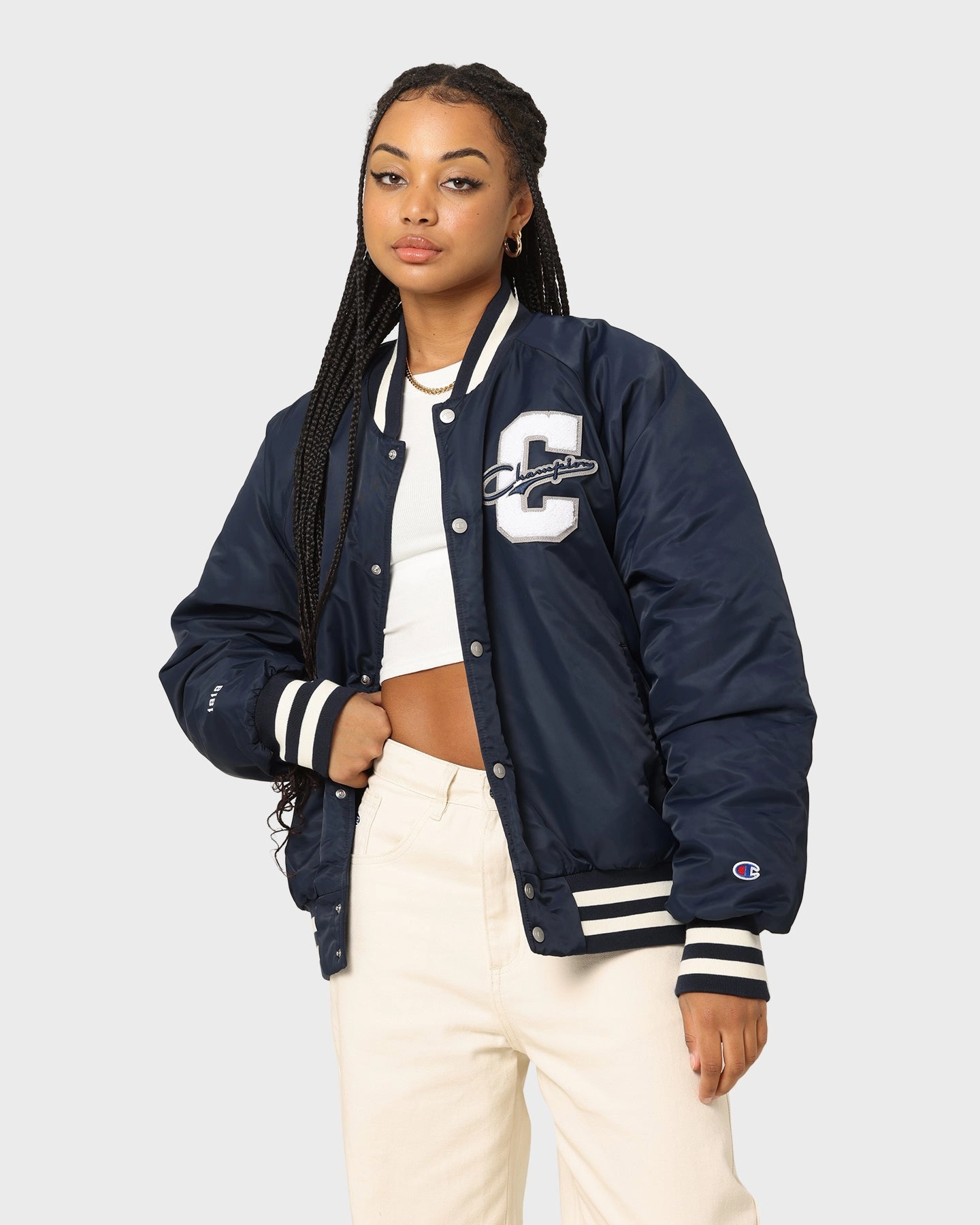 Champion Collegiate Heritage Letterman Jacket Navy Class