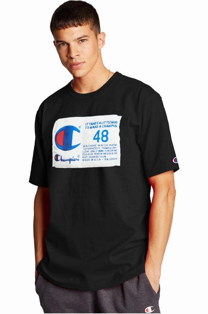 Champion Heritage SS Tee, Screen Print Chic and Cozy Wear