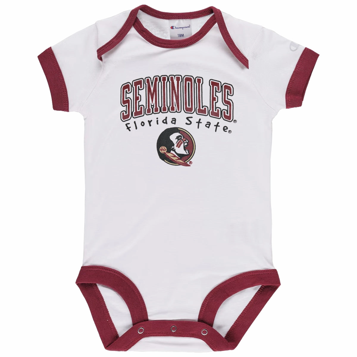 Champion Infant Florida State 3pk Onesies - Garnet/Grey/White Reinforced Stitching Tencel Blend