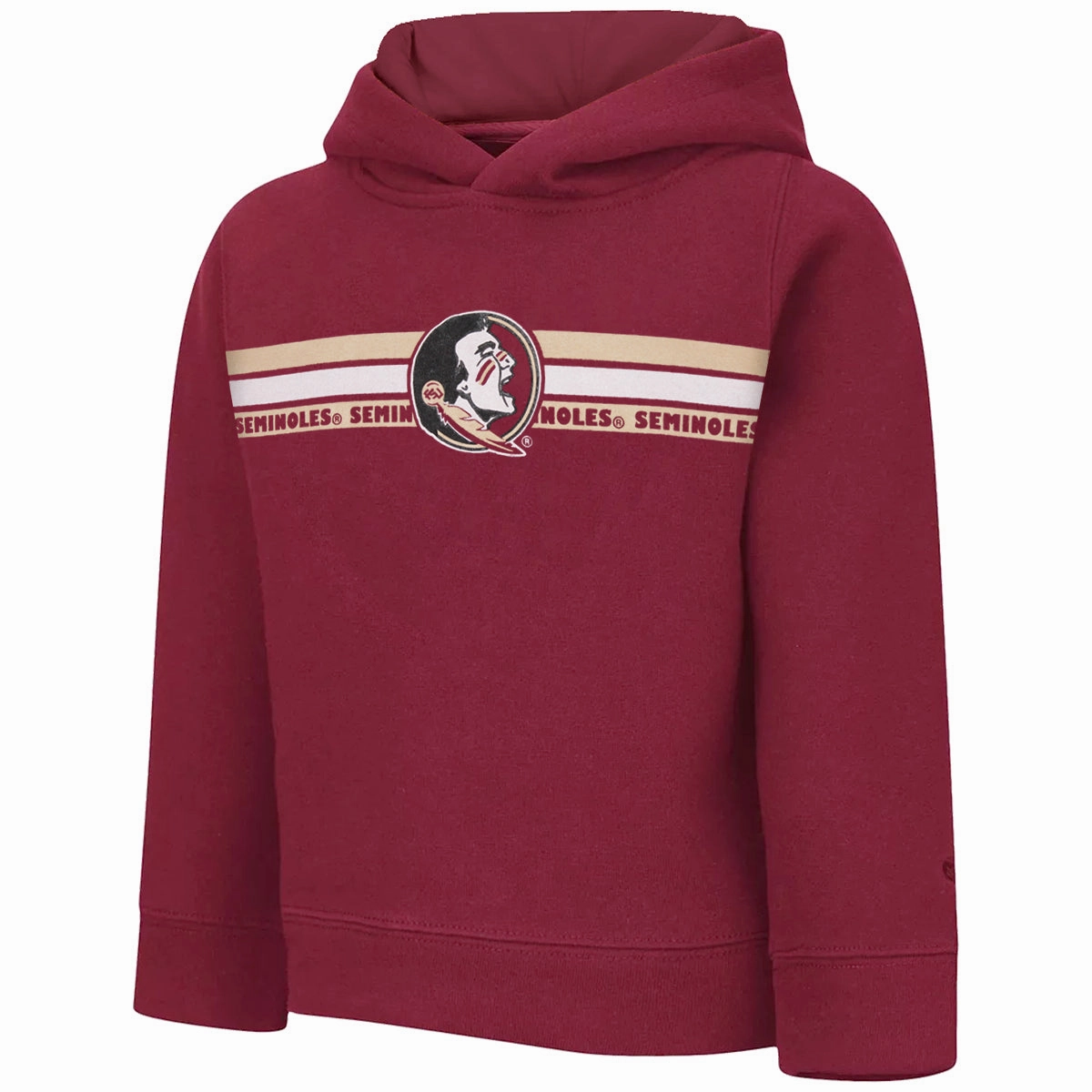 Comfortable And Trendy ComfortOptimizedConstruction Champion Infant/Toddler Seminole Logo/Seminoles Stripe Design Hooded Pullover - Garnet