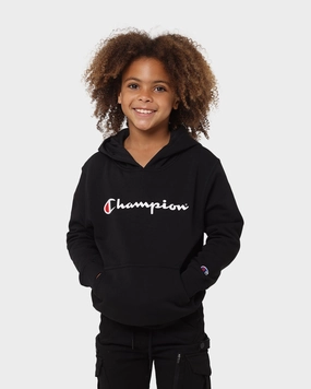 Vegan Champion Kids' Script Hoodie Black