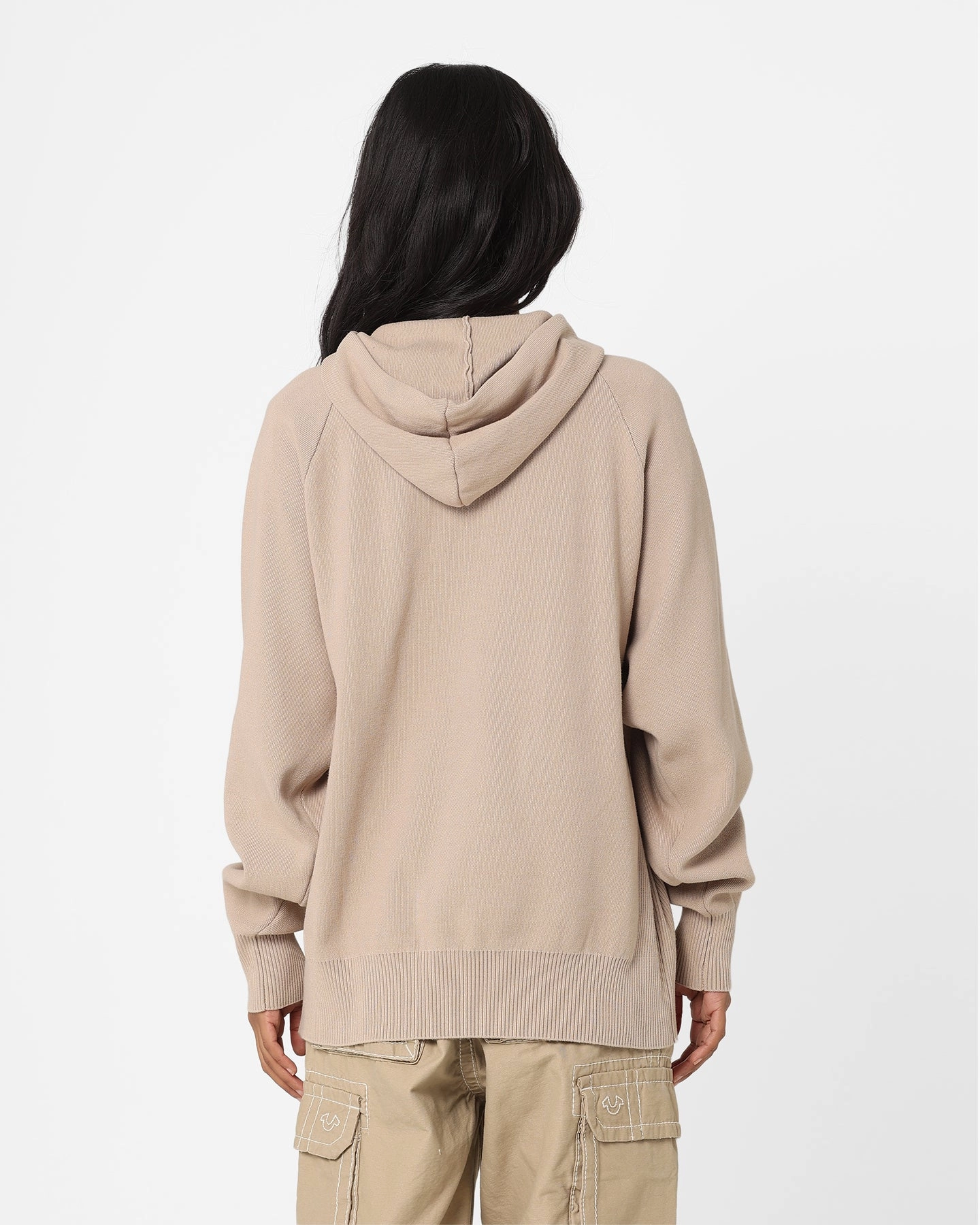 Champion LFS Knitted Hoodie Cafe Latte Functional Wear Patched