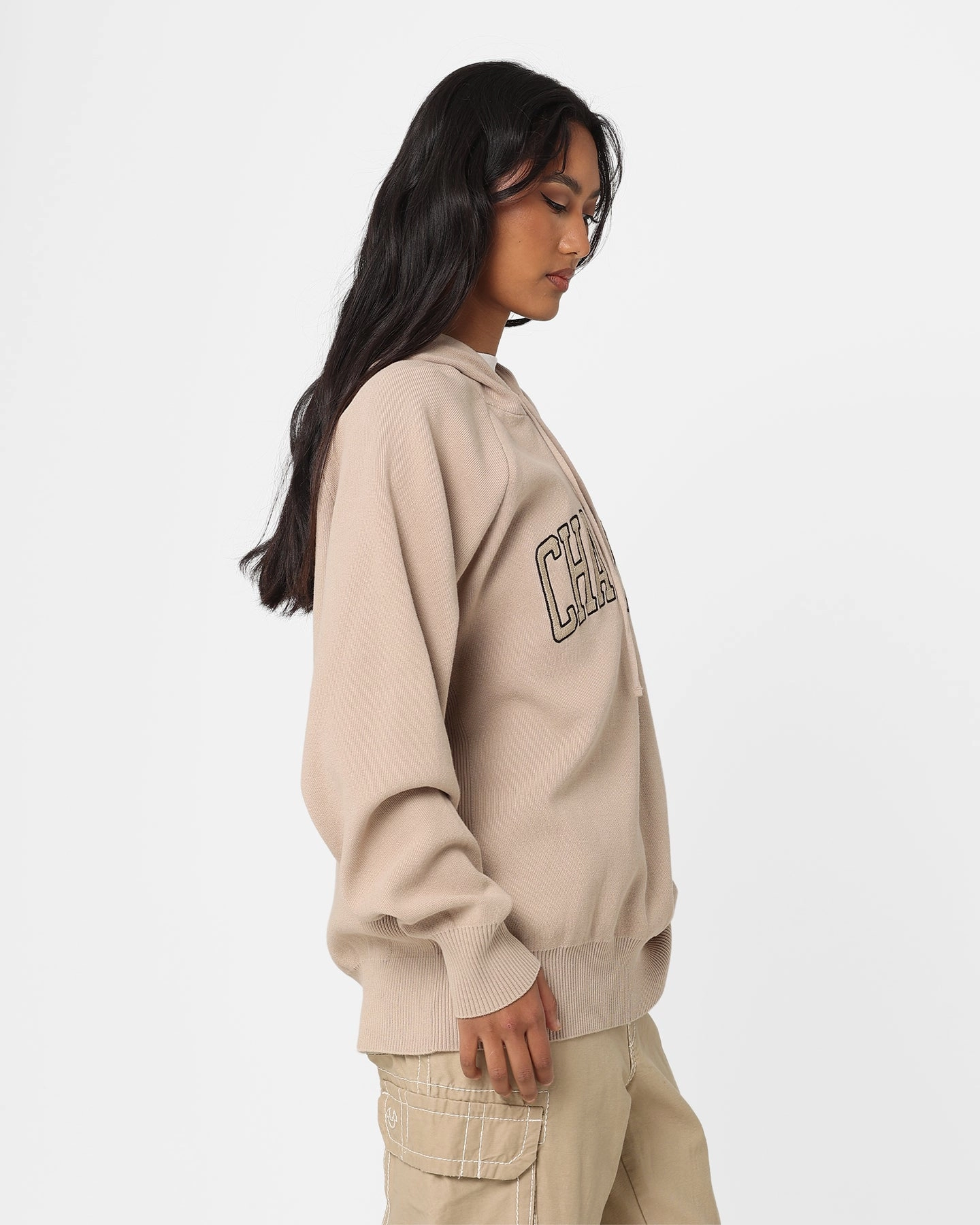 Ergonomic Cut Champion LFS Knitted Hoodie Cafe Latte