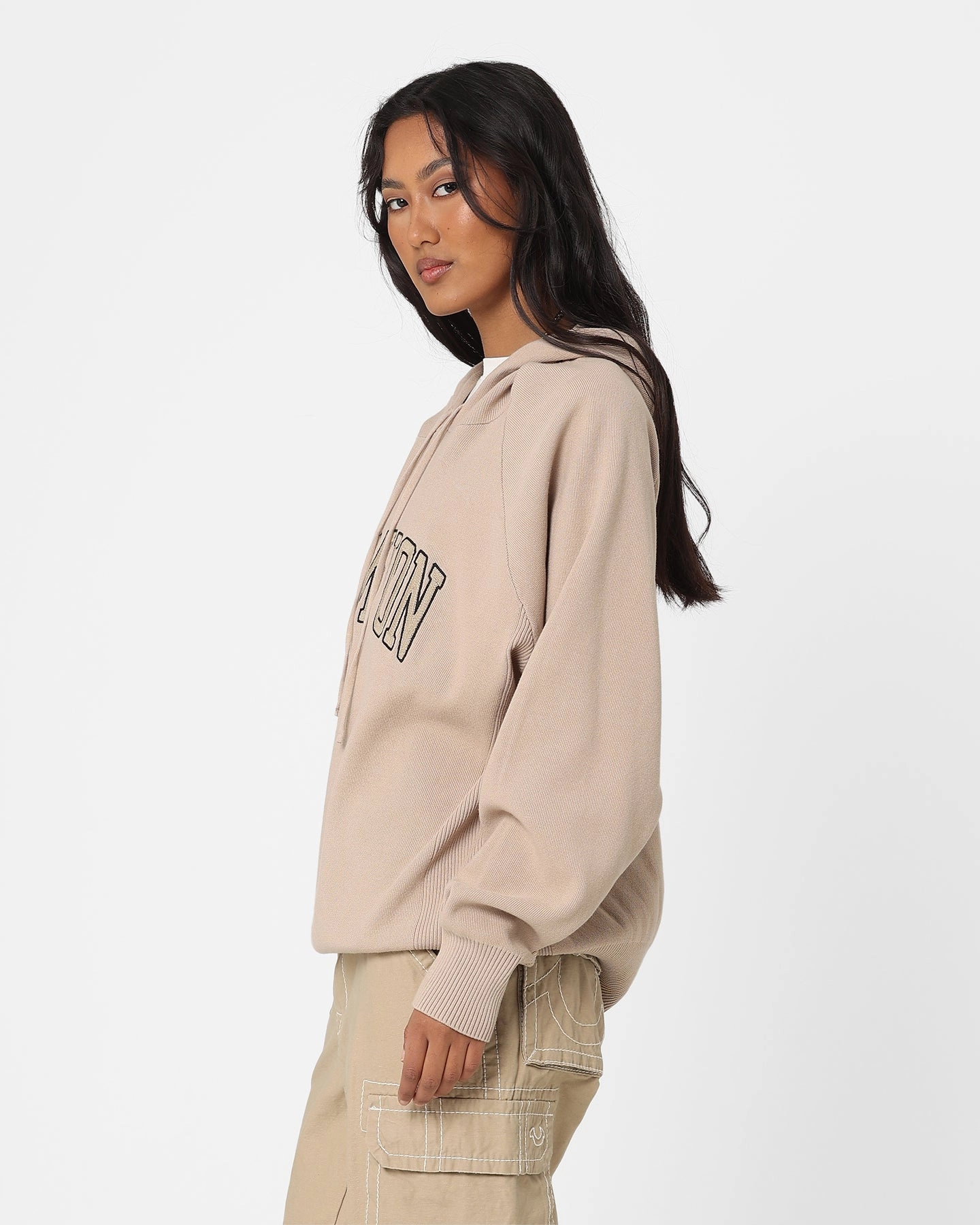 Relax Shell Champion LFS Knitted Hoodie Cafe Latte