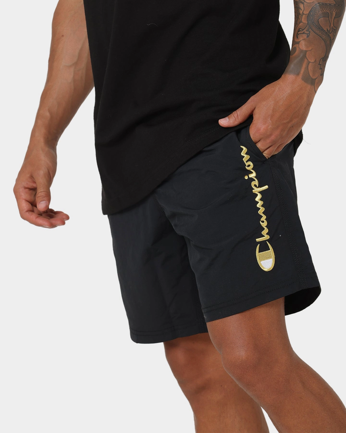 Quick Release Fastener Champion LFS Nylon Shorts Black/Gold