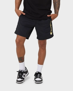 Flatlock stitching Tennis wear Champion LFS Nylon Shorts Black/Gold