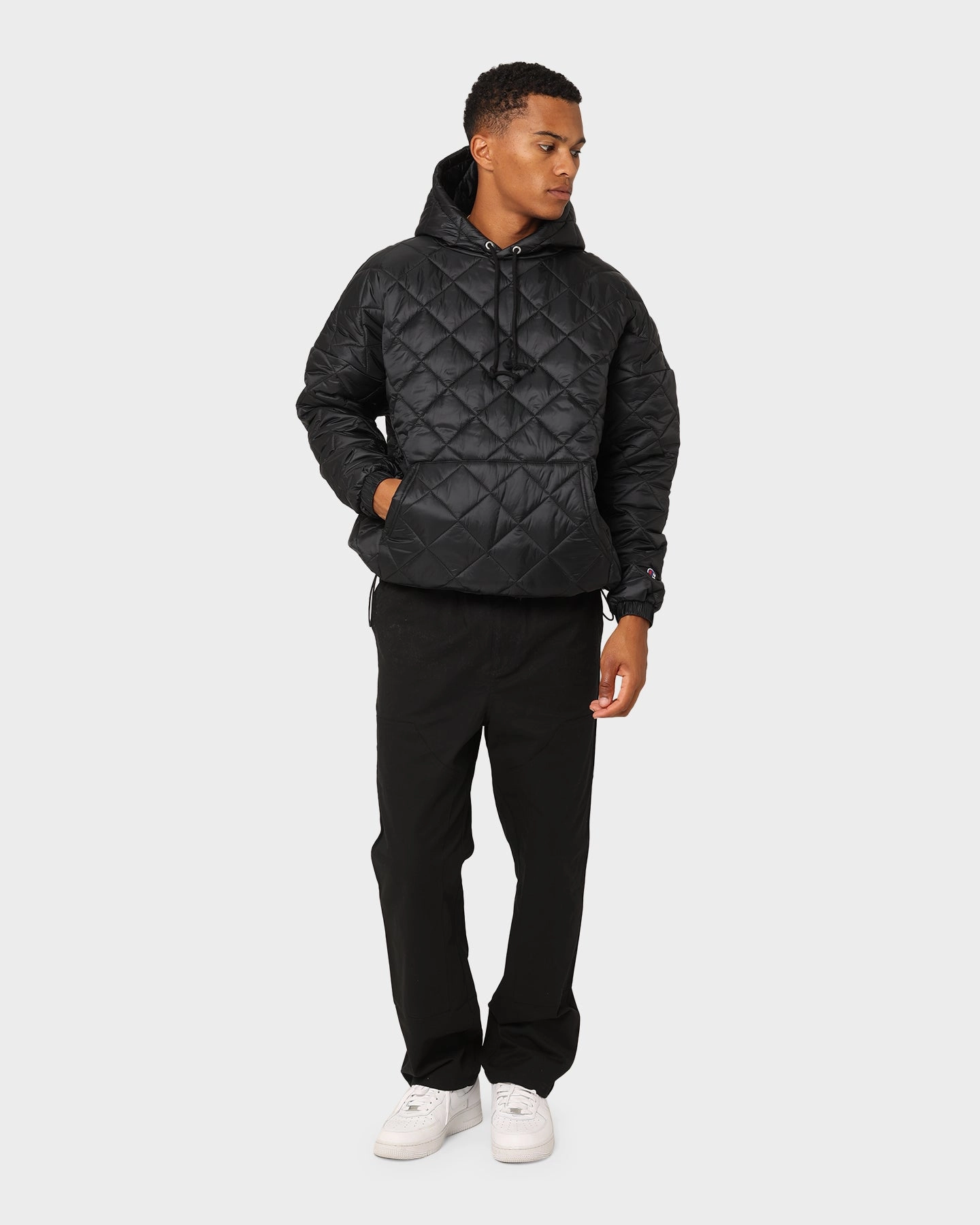 Champion LFS Puffer Anorak Black suitable for product launches