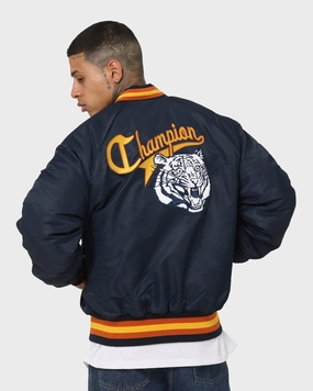 brand - new Champion Lifestyle Letterman Jacket Navy