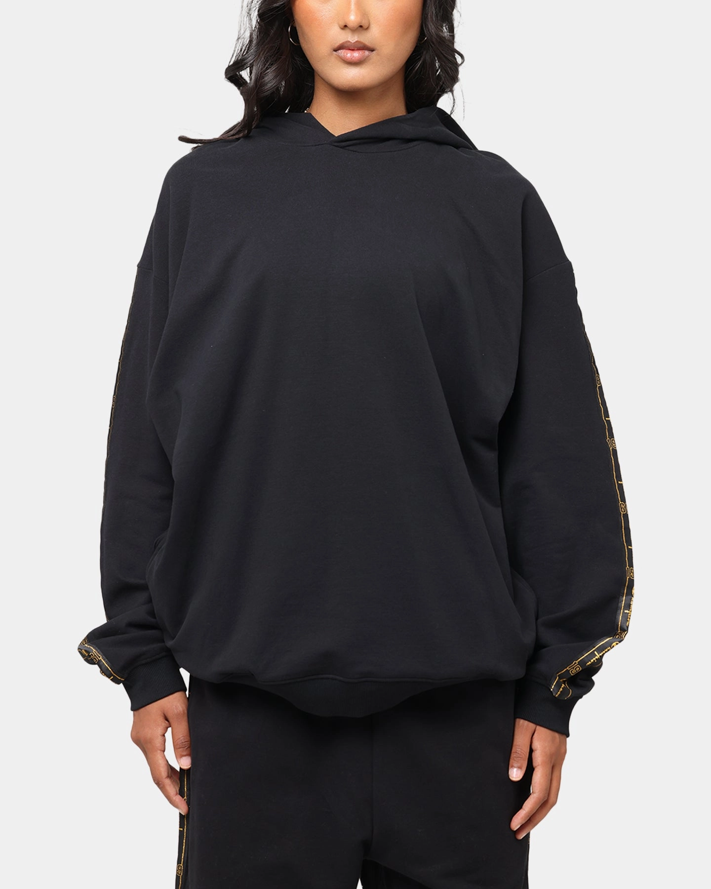 Champion Lux Taping Hoodie Black Travel Lightness