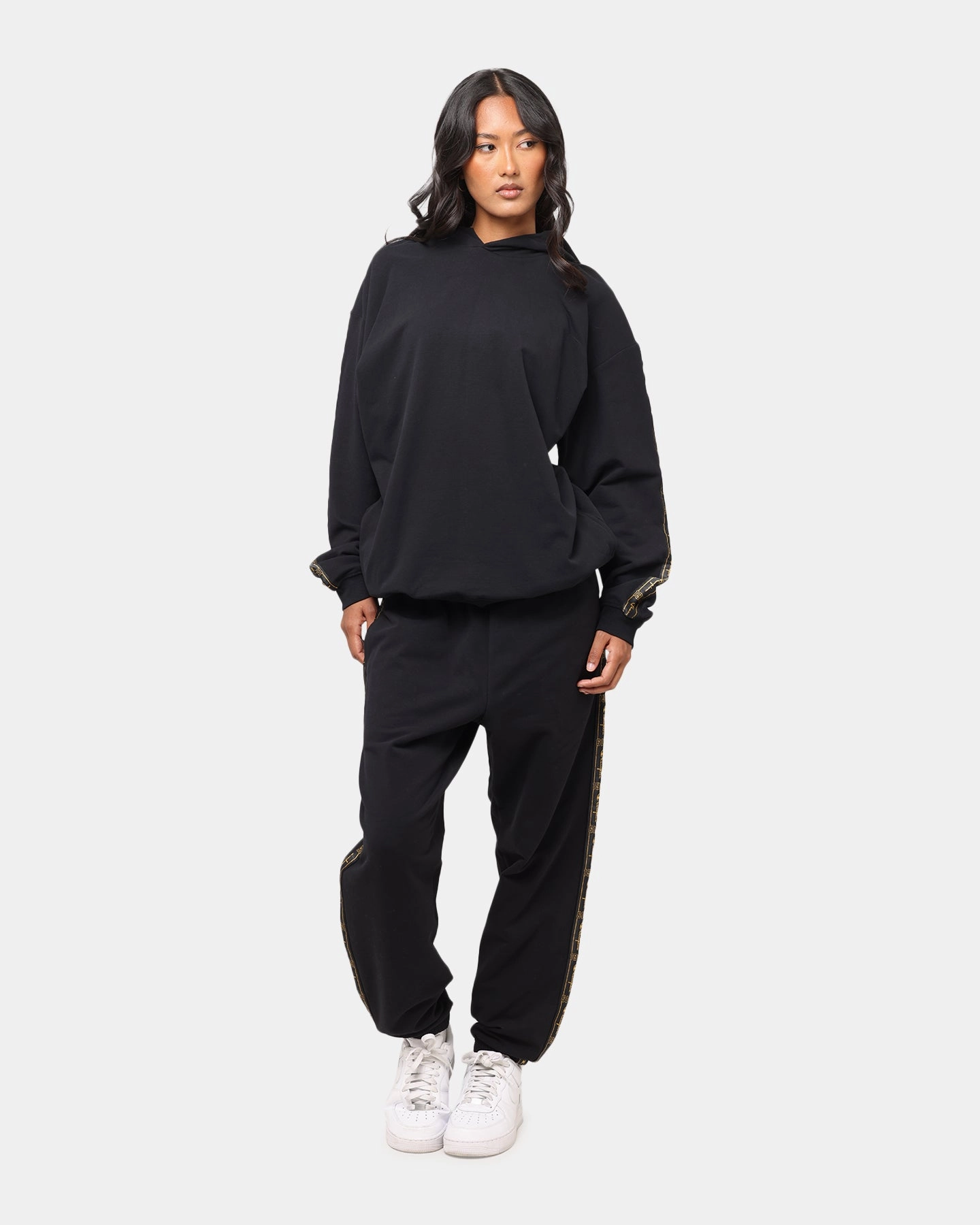 Champion Lux Taping Hoodie Black Universal Attachment System Cyber - secure