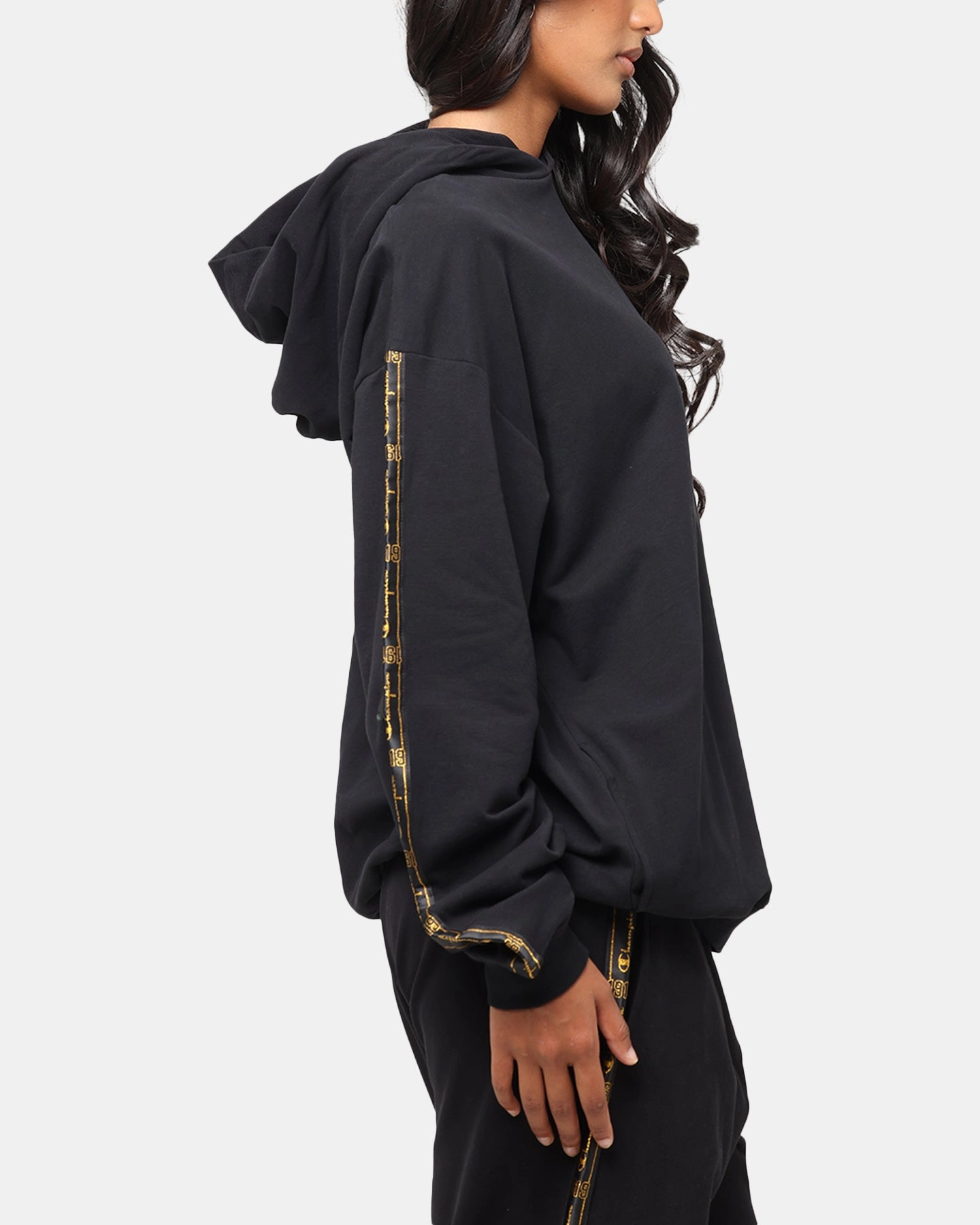 Body Mapped Ventilation Data - transmitting Champion Lux Taping Hoodie Black