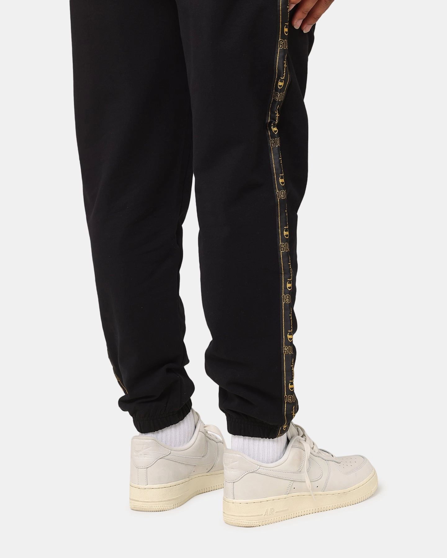 Champion Lux Taping Joggers Black Soft Touch