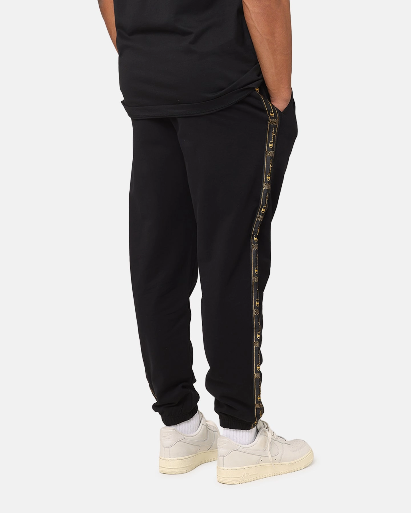 Active Comfort Fit Champion Lux Taping Joggers Black