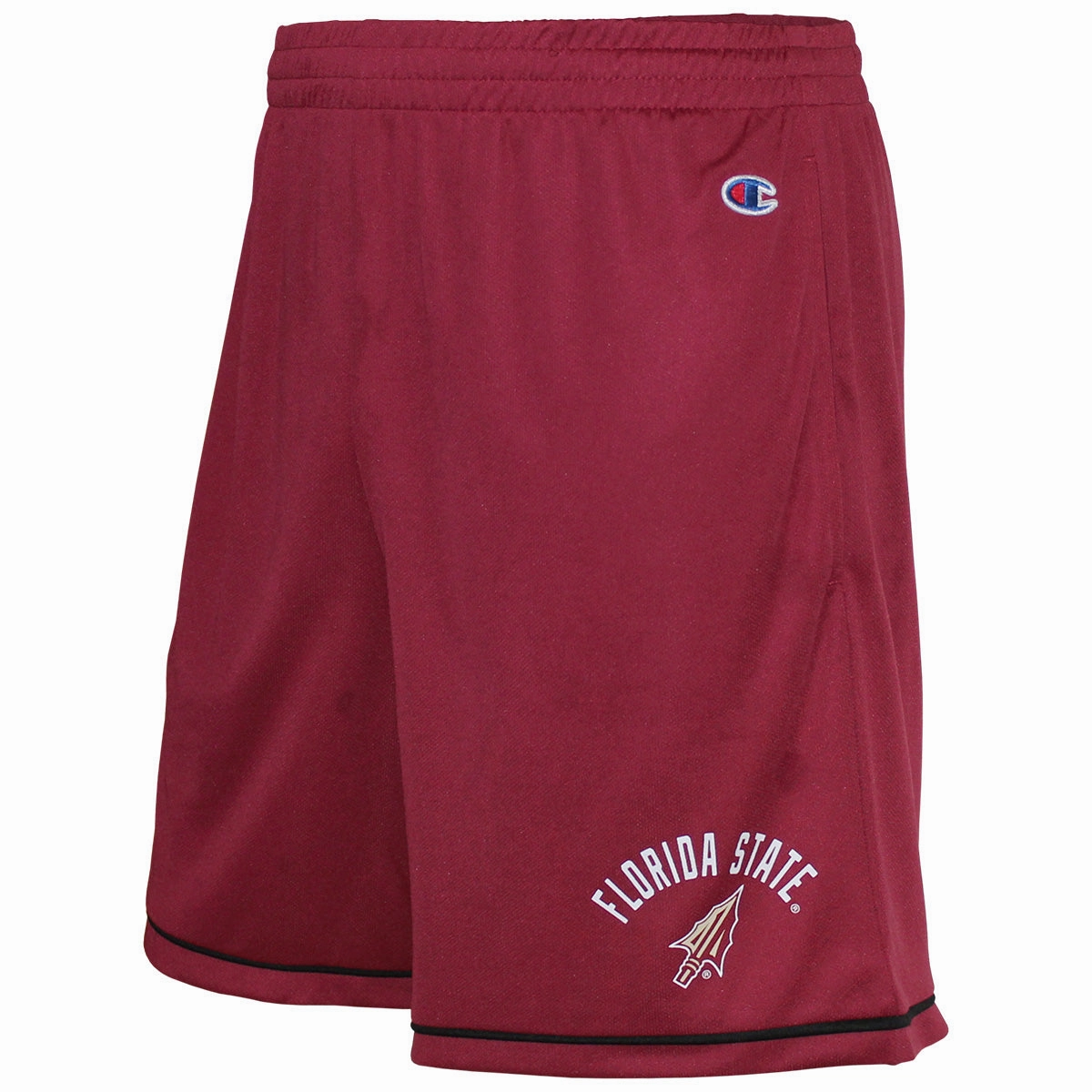 Champion Men's Florida State Arrowhead Design Micro Mesh Performance Short - Garnet Laser Cut Perforations