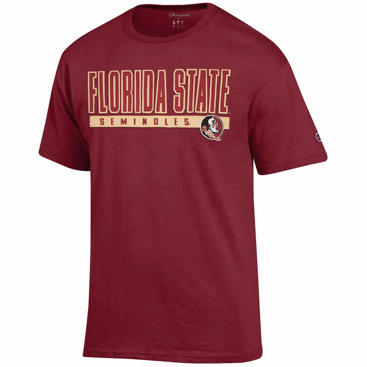 Champion Men's Florida State Seminoles/Seminole Logo Short Sleeve T-shirt - Garnet City Fashion Look Everyday Comfort Style