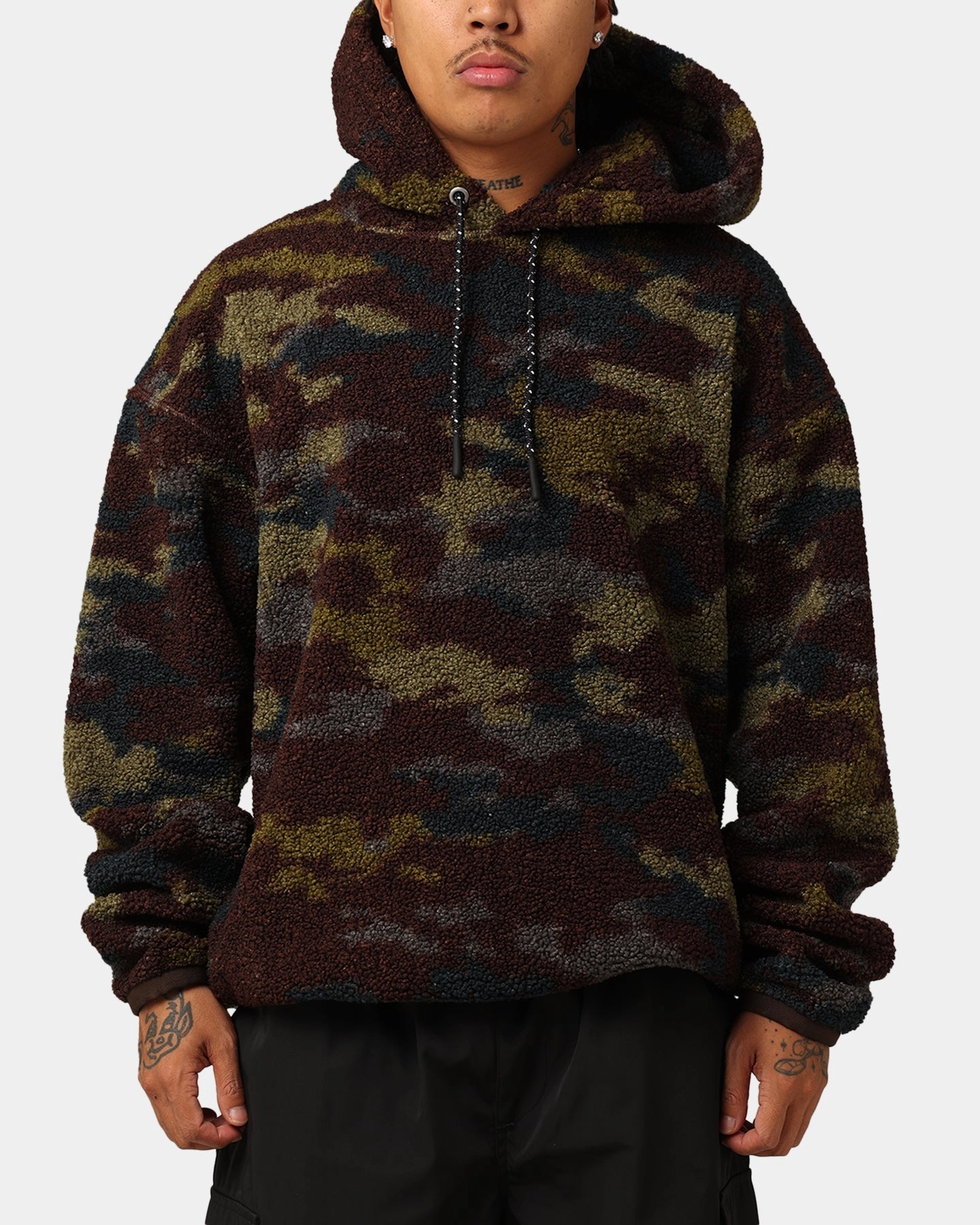 hip length Grid Backlined Interior Champion Reb Element Sherpa Fleece Hoodie Print R4h
