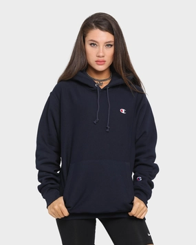 Sporty Shield Cologne Champion Rev Weave Hoodie Navy
