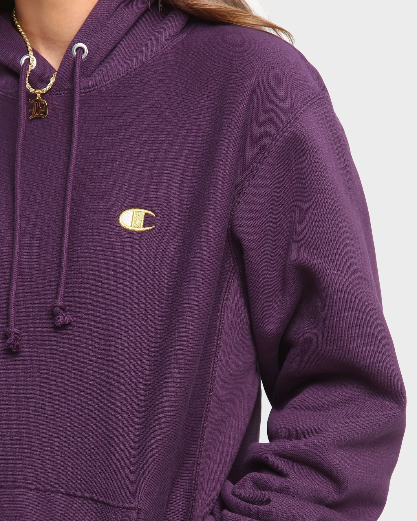 Compression Packed Design Champion Rev Weave Hoodie Purple