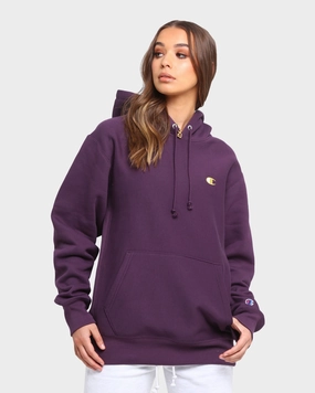 Suitable for team sports NonBulky Midweight Build Champion Rev Weave Hoodie Purple