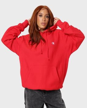 Champion Rev Weave Hoodie Red Versatile Layering Piece
