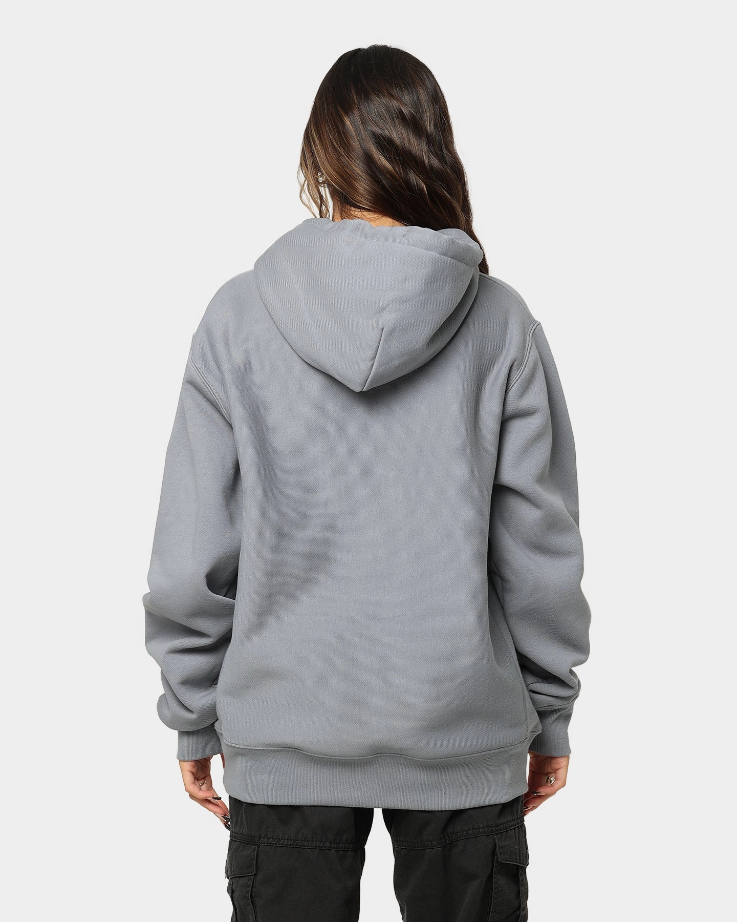 Cold Weather Wear Champion Reverse Weave Arch Logo Hoodie Calico Grey