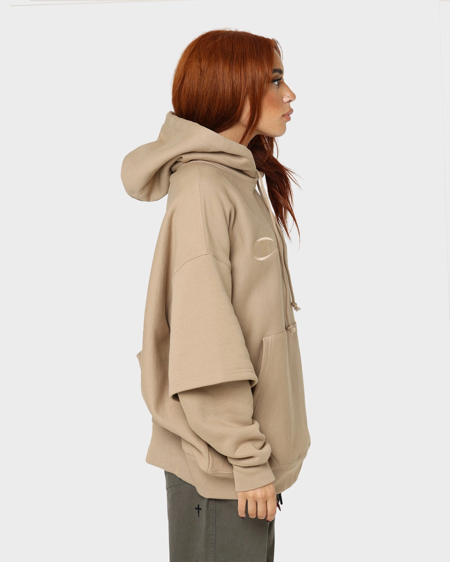 Champion Reverse Weave Double Layer Hoodie Country Walnut Jungle Storm Shield