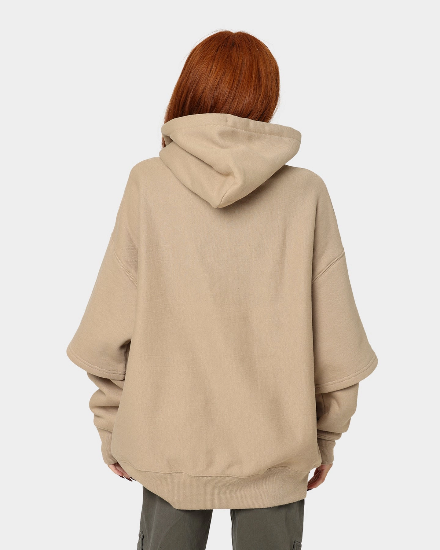 Champion Reverse Weave Double Layer Hoodie Country Walnut Magnetic Closure Details