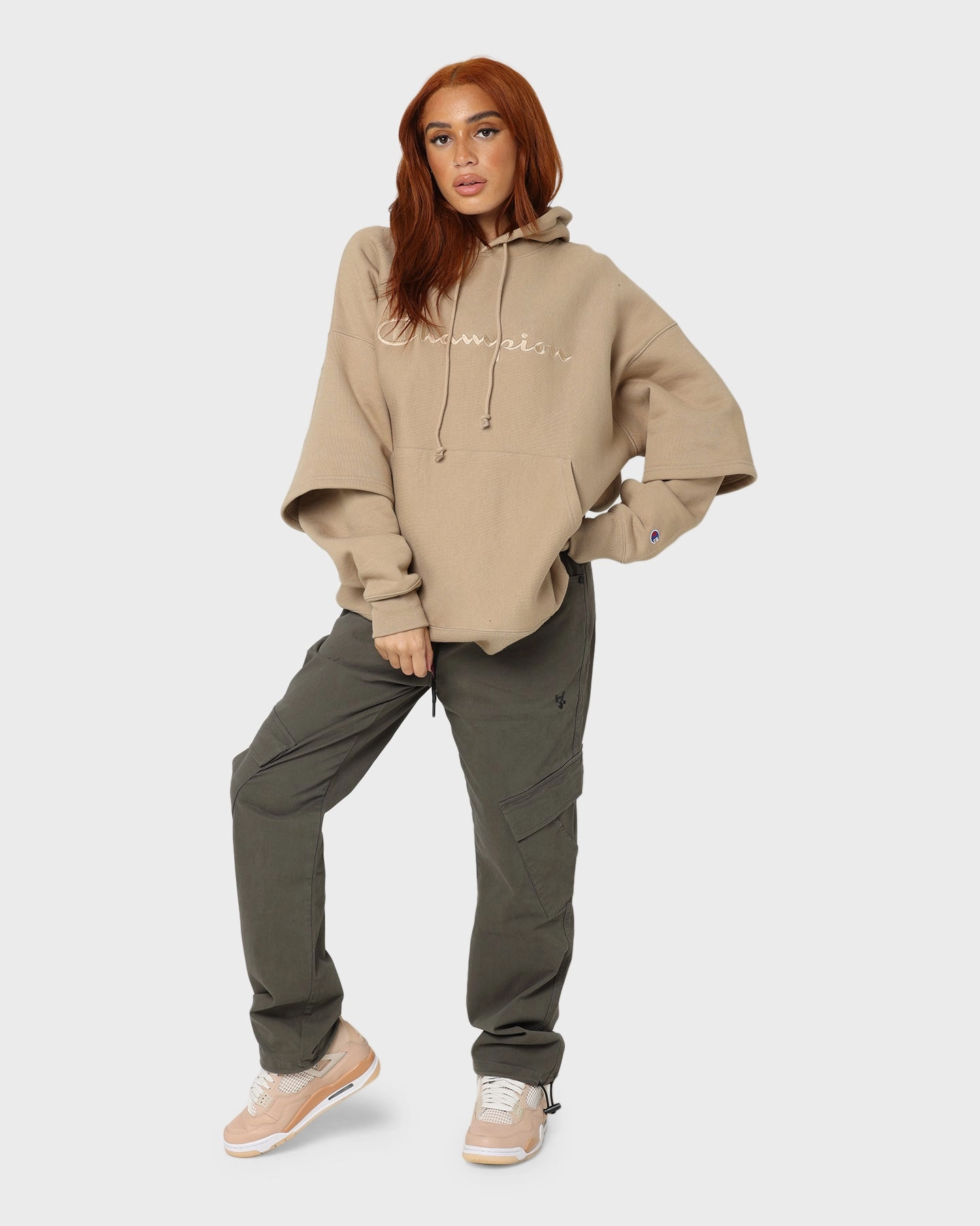 suitable for promotional activities Champion Reverse Weave Double Layer Hoodie Country Walnut