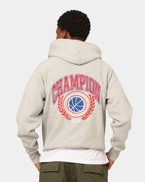 Task Champion Reverse Weave Field Basketball Hoodie Oxford Heather