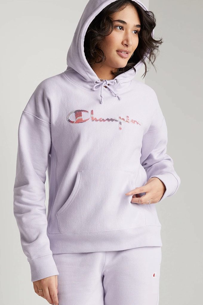 Light Fresh Champion Reverse Weave Pullover Hoodie, Groovy Graphics