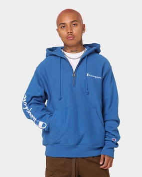 Champion Reverse Weave Quarter Zip Hoodie Living In Blue Fashion Layer