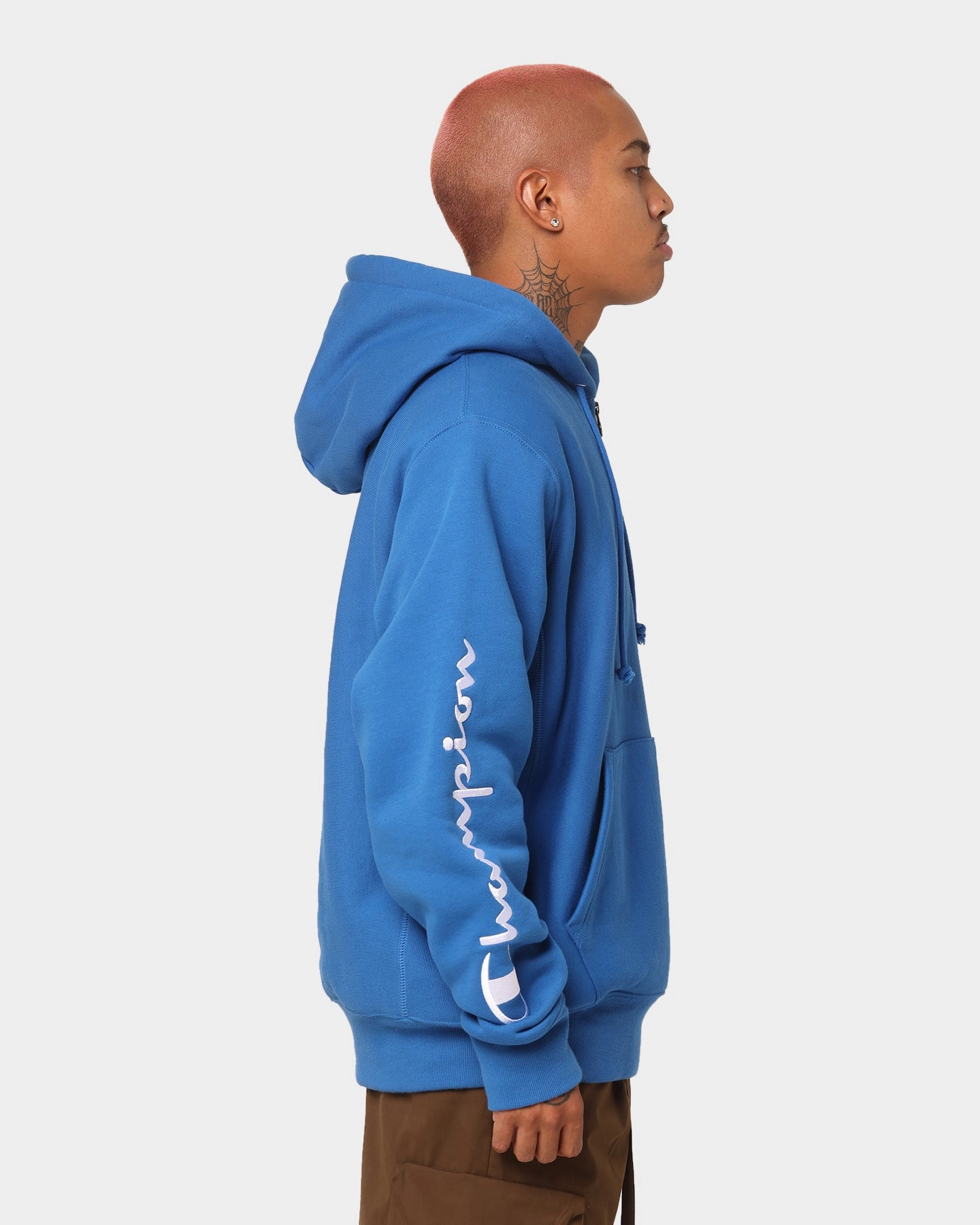 Adaptive Climate Control dancers Champion Reverse Weave Quarter Zip Hoodie Living In Blue