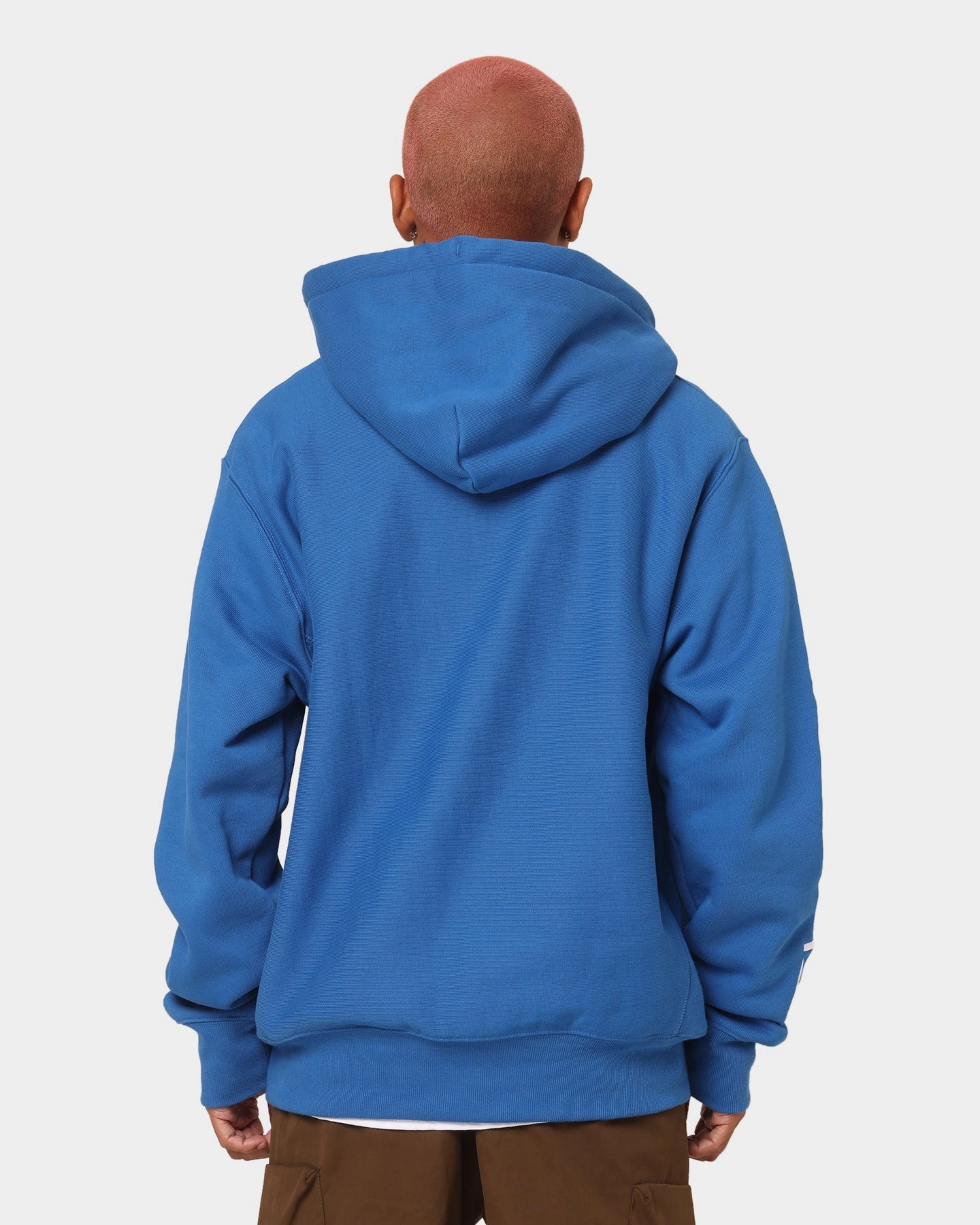 Champion Reverse Weave Quarter Zip Hoodie Living In Blue Waterproof Outer Layer Compact Storage Design