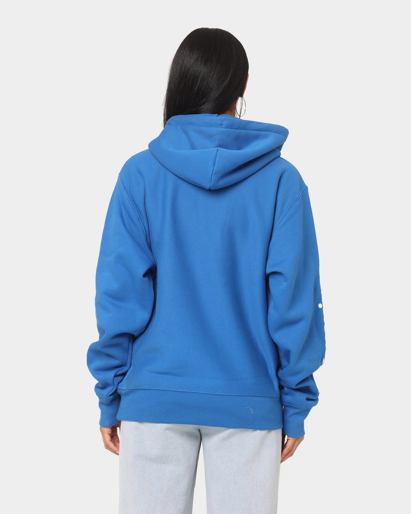 Weightless Construction StretchFit Fabric Technology Champion Reverse Weave Quarter Zip Hoodie Living In Blue