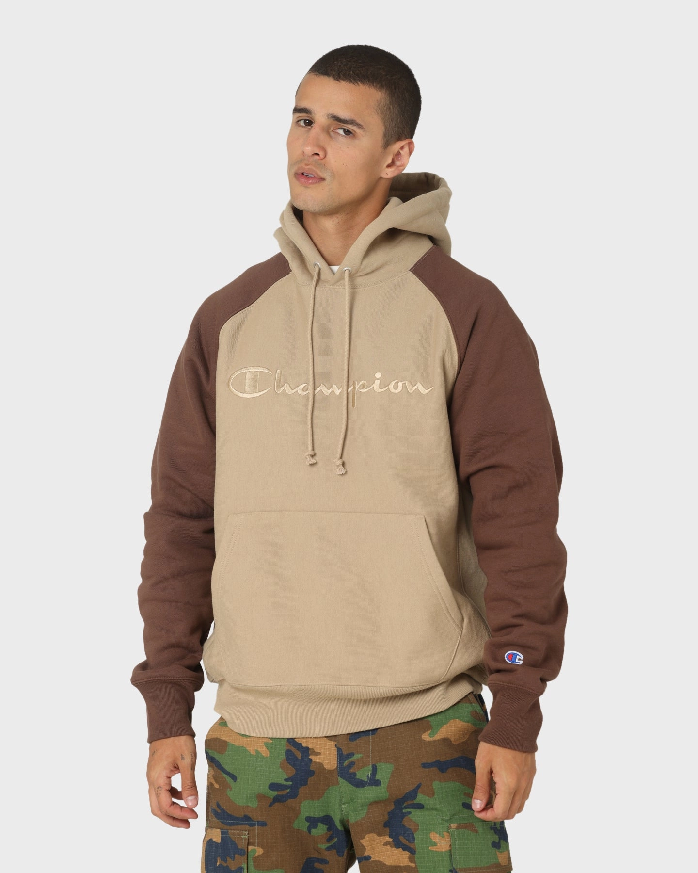 Fleece Champion Reverse Weave Raglan Hoodie Country Walnut